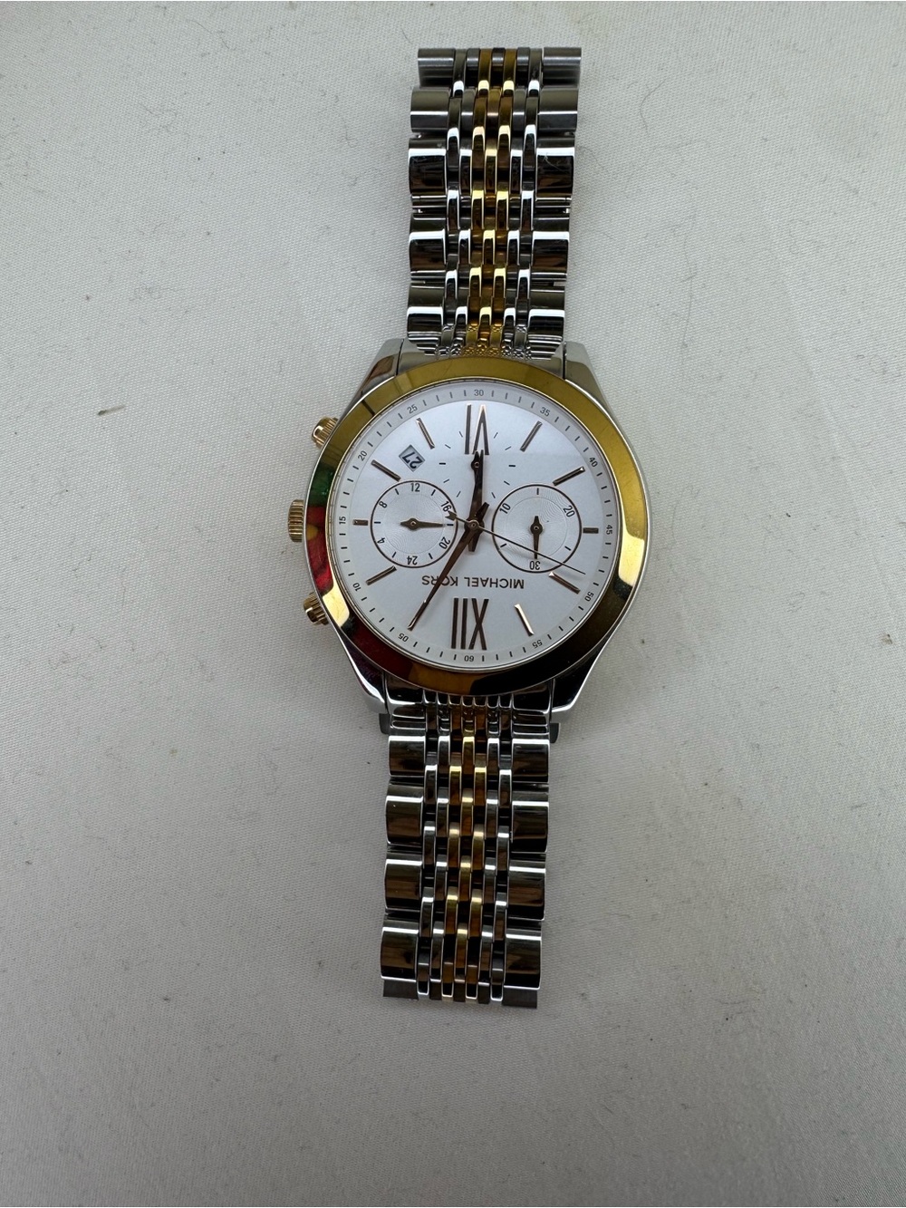 Michael Kors Two-Tone Gold and Silver Women's Chronograph Watch